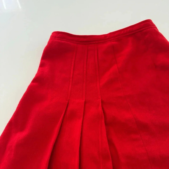 Evan Picone- Vintage- Wool-Red-Midi-Pleated-Skirt- Women’s 8 - Picture 2 of 14
